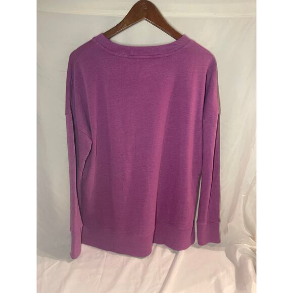 Time and Tru-crewneck sweatshirt with high low hem-Women's S - Picture 1 of 3